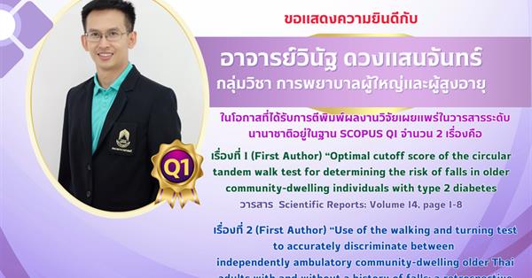 ขอแสดงความยินดีกับอาจารย์วินัฐ ดวงแสนจันทร์ 